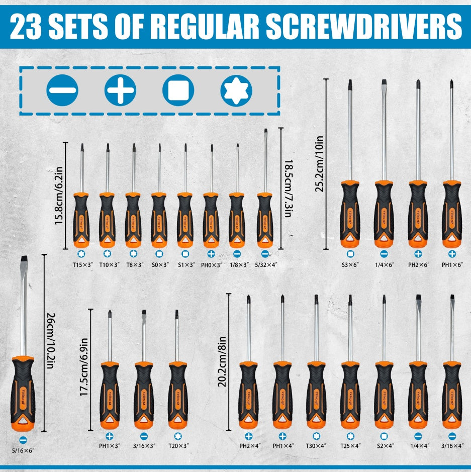 118-Piece Magnetic Screwdriver Set
