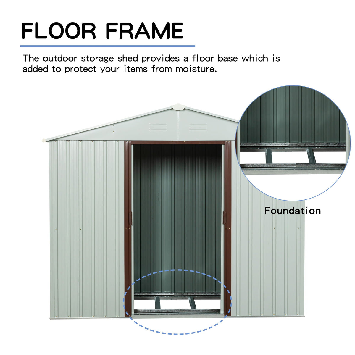 12x20ft Outdoor Metal Garage Shed