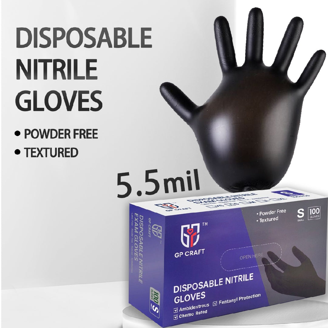 Thick Nitrile Gloves GP51 Black