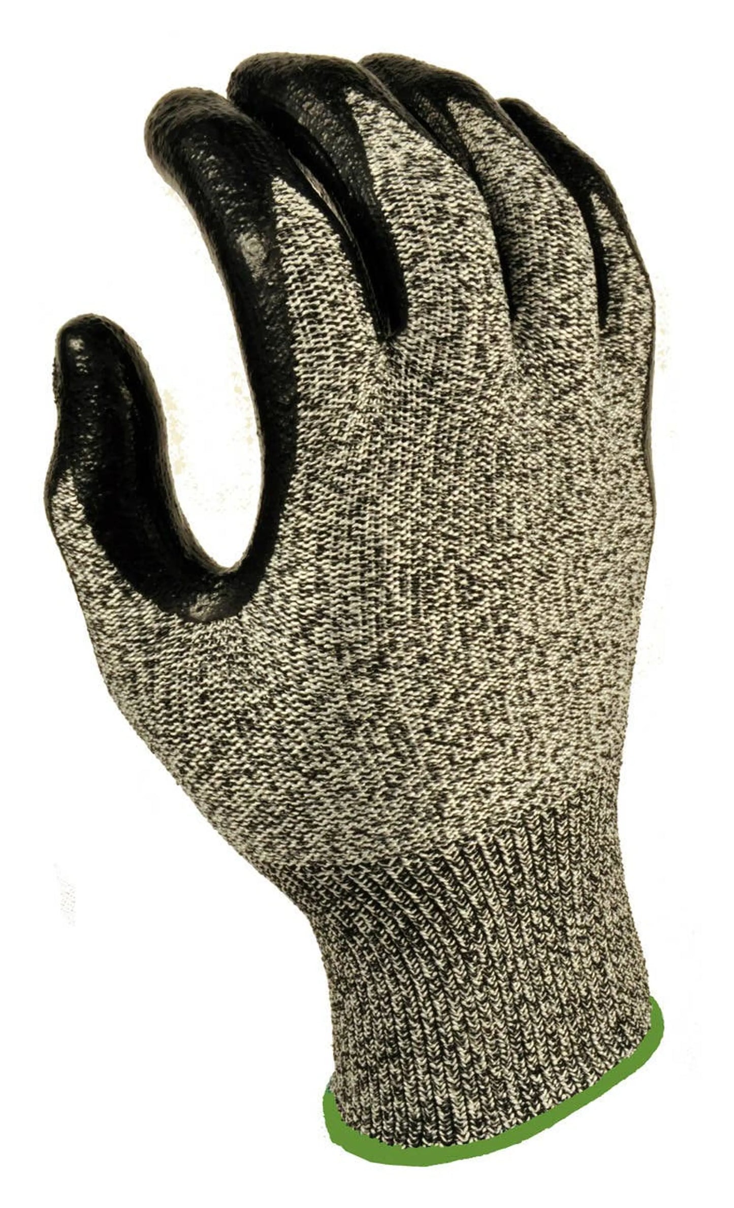 Gray cut-resistant glove