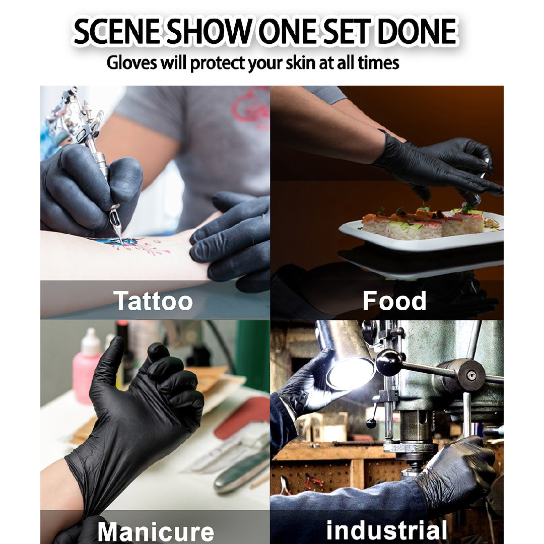 Thick Nitrile Gloves GP51 Black