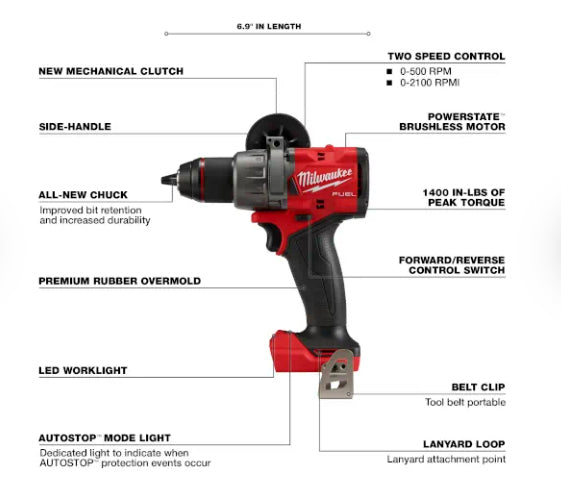 Milwaukee Fuel  1/2" Hammer Drill/Driver (Tool Only)