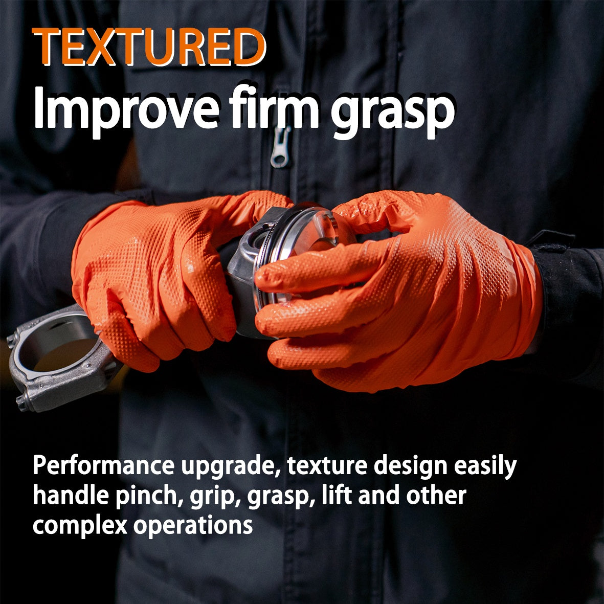 Thick Anti Slip Gloves In Orange
