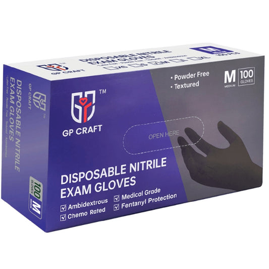 Box of GP Craft disposable nitrile exam gloves 