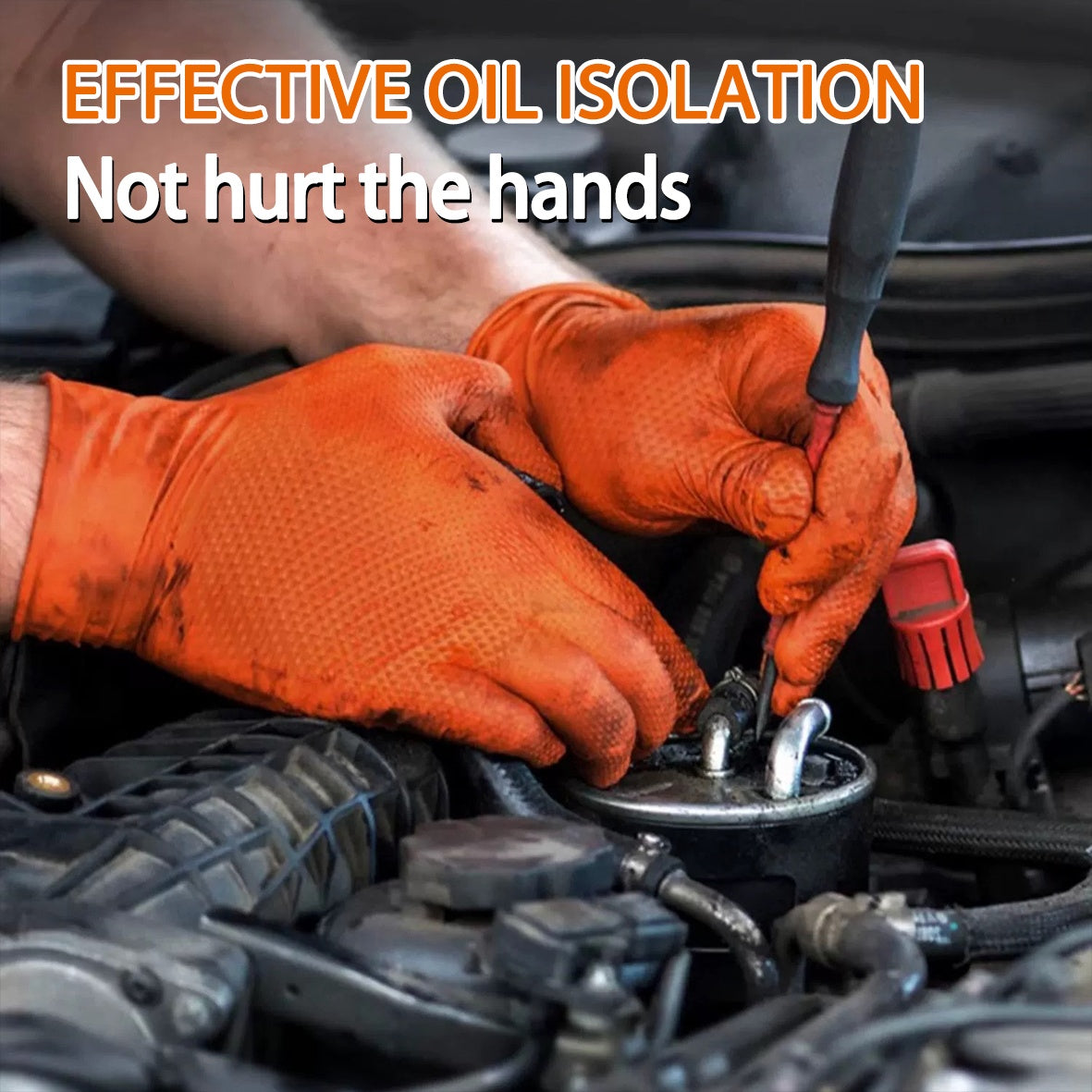 Thick Anti Slip Gloves In Orange
