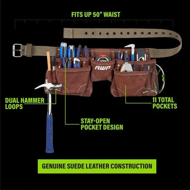 AWP 1L-494-2 Suede Leather Tool Apron