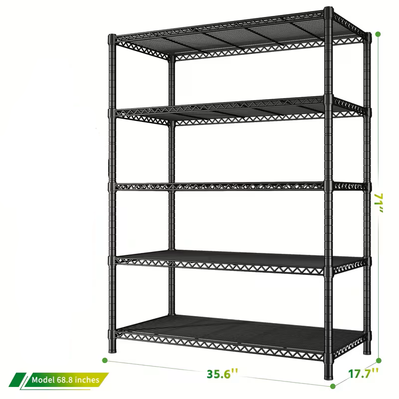 Multi-Tier Storage Shelves-Adjustable Wire Shelving Rack-Multi Sizes