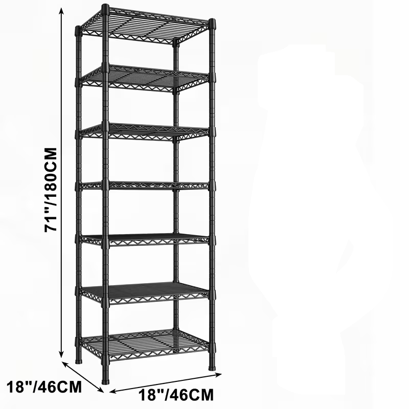 Multi-Tier Storage Shelves-Adjustable Wire Shelving Rack-Multi Sizes