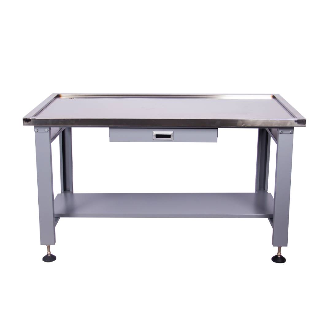 59" Stainless Steel Machine Teardown Table with Drain Hole