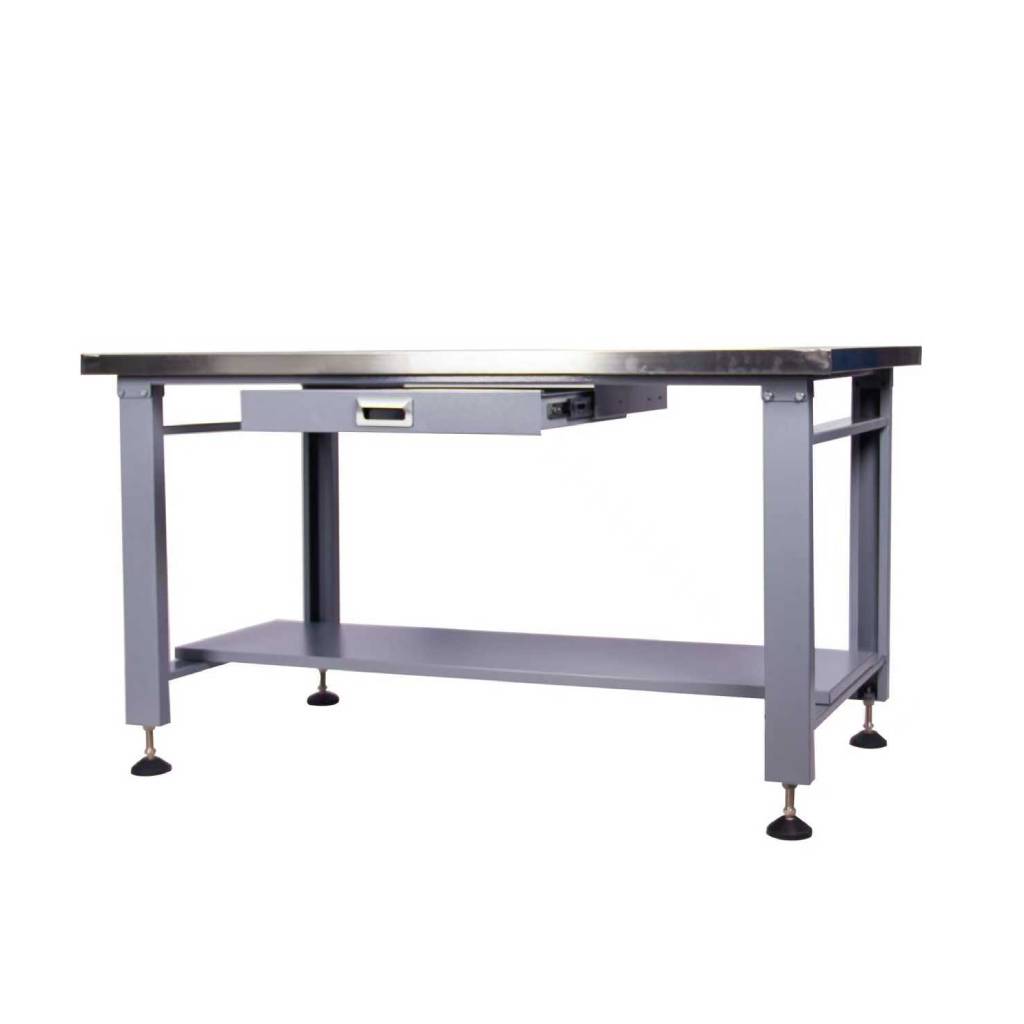 59" Stainless Steel Machine Teardown Table with Drain Hole