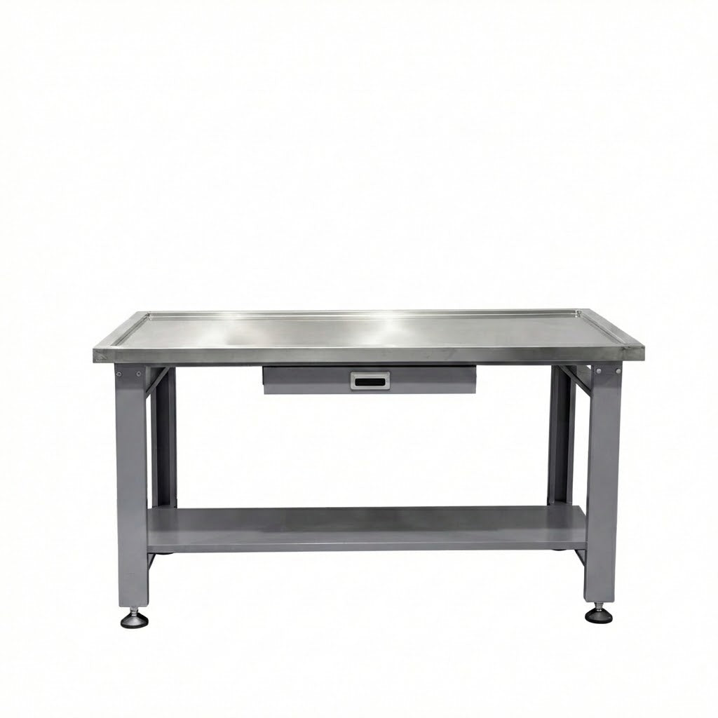 59" Stainless Steel Machine Teardown Table with Drain Hole