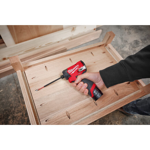 Milwaukee M12 FUEL™ 1/4" Hex Impact Driver Kit with (2) 2.0Ah Lithium Ion Batteries, Charger & Tool Bag