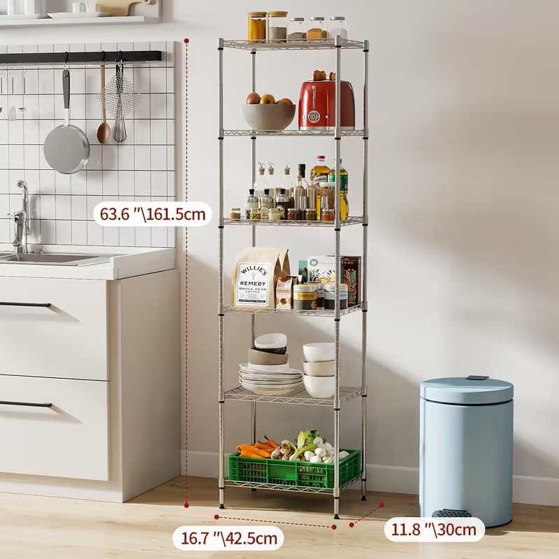 Multi-Tier Storage Shelves-Adjustable Wire Shelving Rack-Multi Sizes