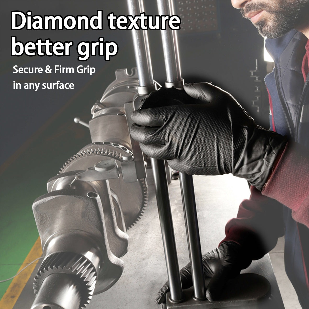 Thick Anti Slip Gloves GP66 Black
