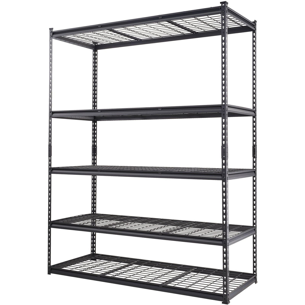 Storage 5-Tier Adjustable 2000lbs Capacity Heavy Duty Garage Shelves Metal Organizer Black 60" L x 24" W x 78" H