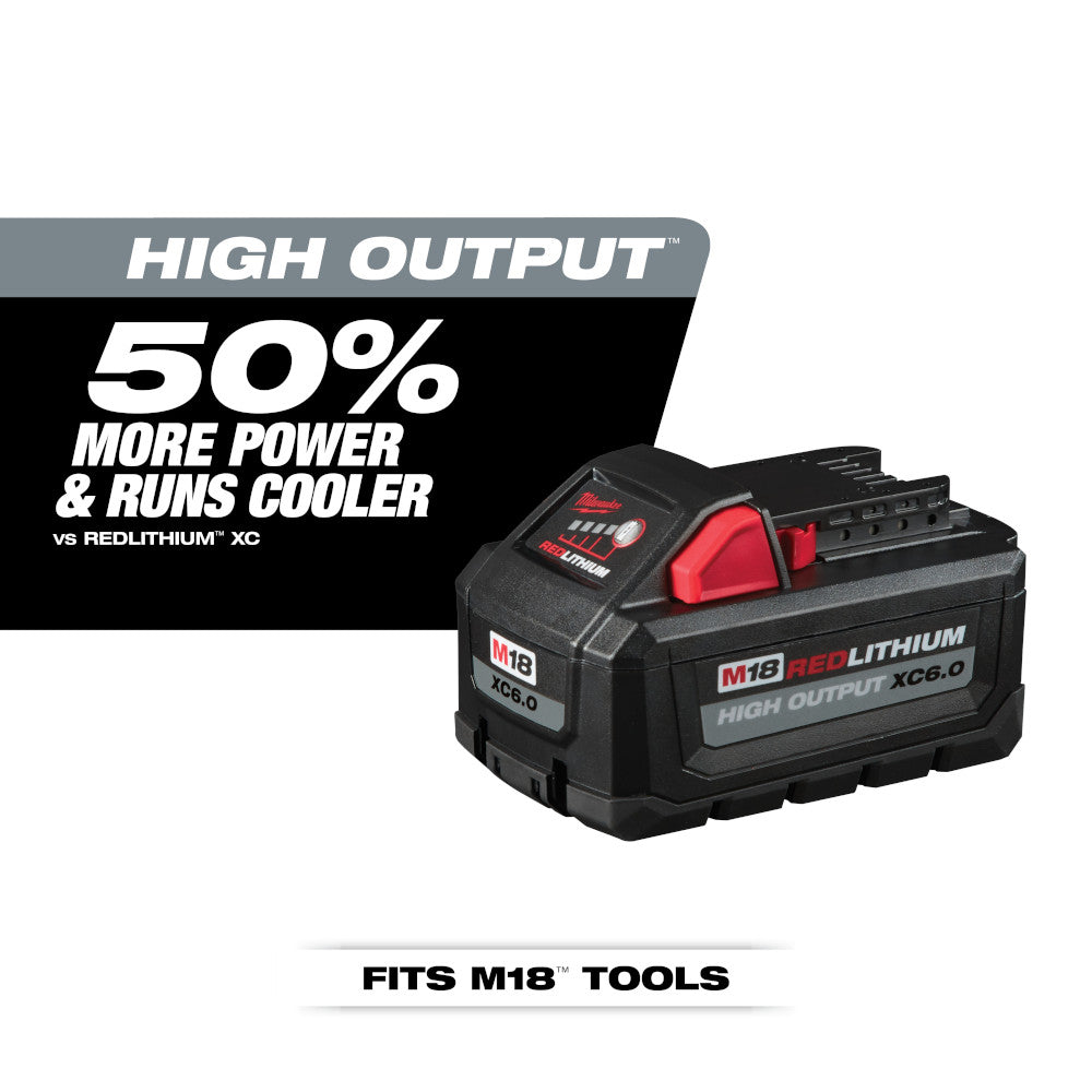 Milwaukee M18™ REDLITHIUM™ HIGH OUTPUT™ XC 6.0Ah Battery Pack (2 Piece)