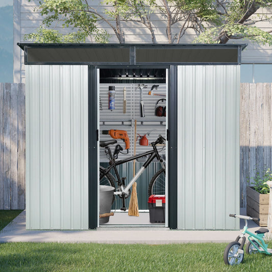8 ft x 6 ft Outdoor Metal Storage Shed