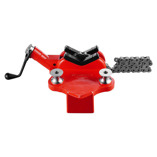 Heavy-Duty Pipe Chain Vise 1/2" - 8" Capacity Iron Base Clamping