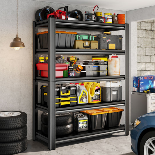 Heavy Duty 5-Tier Adjustable Storage Shelves for Garage Holding 2000LBS Utility Rack Shelf Unit
