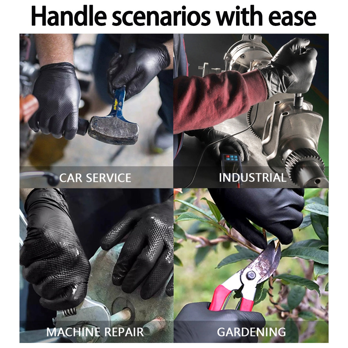 Thick Anti Slip Gloves GP66 Black