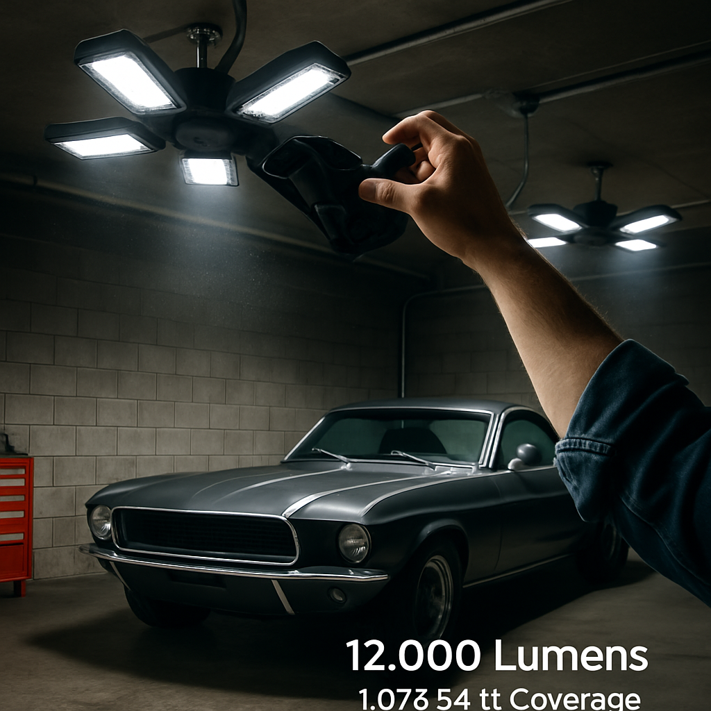 Garage Lights Deformable LED Shop Light with Blades