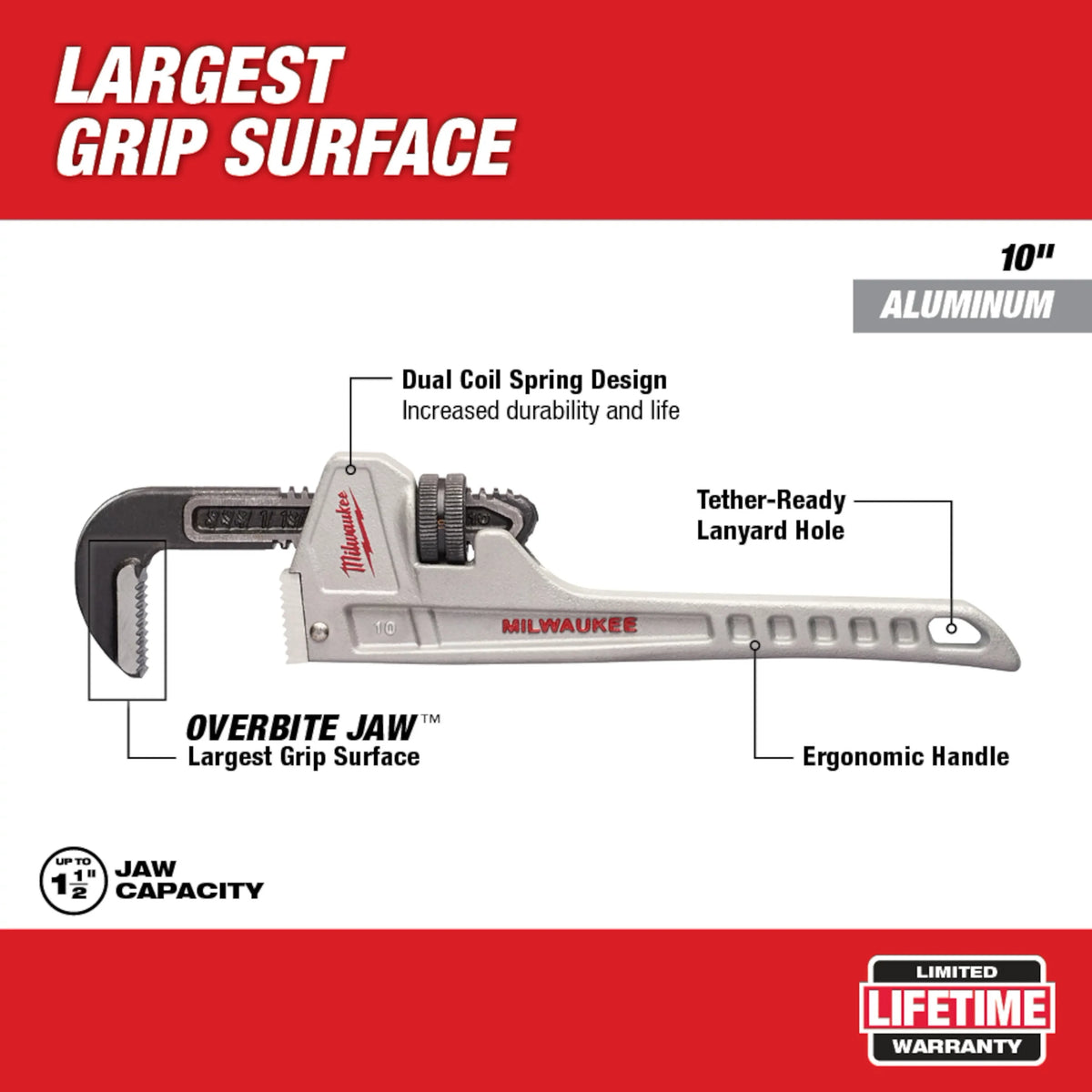 Milwaukee 10” Aluminum Pipe Wrench