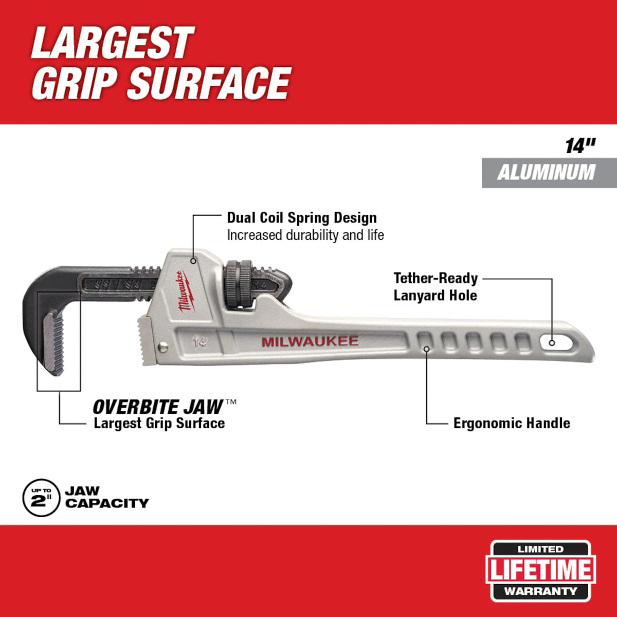 Milwaukee 14” Aluminum Pipe Wrench
