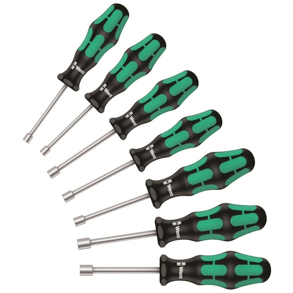 Wera 395 HOLO/7 Kraftform Plus Hollow Shaft Nut Driver Set Metric 05029510001