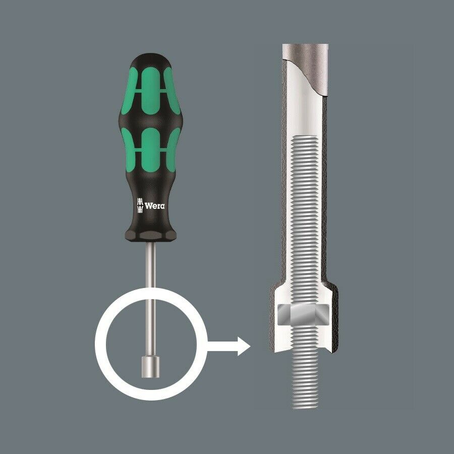 Wera 395 HOLO/7 Kraftform Plus Hollow Shaft Nut Driver Set Metric 05029510001