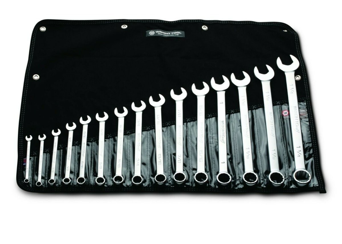Wright Tool WRIGHTGRIP® 2.0 12 Point Combination Wrench Set 15 Piece SAE 715